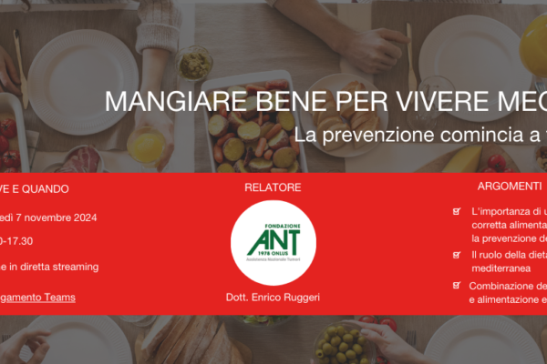 Prevenzione oncologica e alimentazione: Energo promuove la salute con un seminario